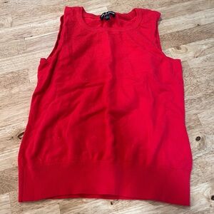 Cable Gauge Women Top Small Petite Red Nylon Blend Sleeveless Casual Tank C1